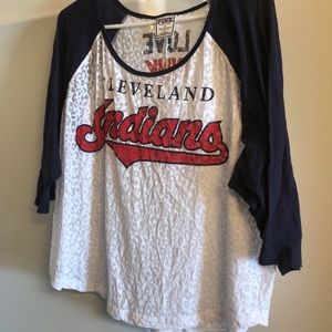 Victoria Secret PINK Cleveland Indians 3/4 sleeve